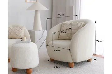 Slon Teddy Lenestol - Hvit - Møbler - Stoler - Lenestoler