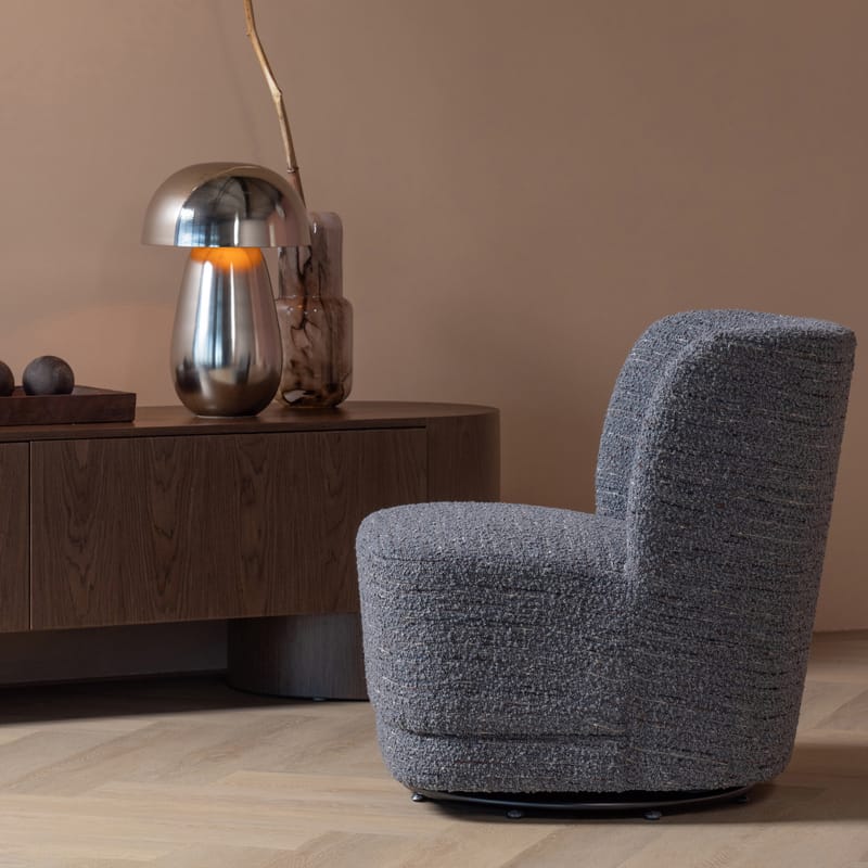 Snurrestol Atty - Grå melange - Møbler - Stoler - Lenestoler