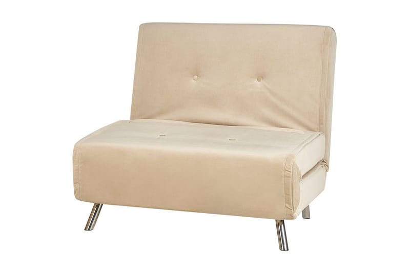 Sovesofa Farris - Beige, Sølv - Møbler - Stoler - Lenestoler - Sengestol