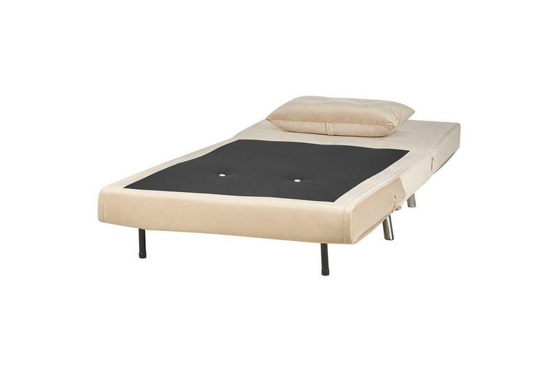 Sovesofa Farris - Beige, Sølv - Møbler - Stoler - Lenestoler - Sengestol