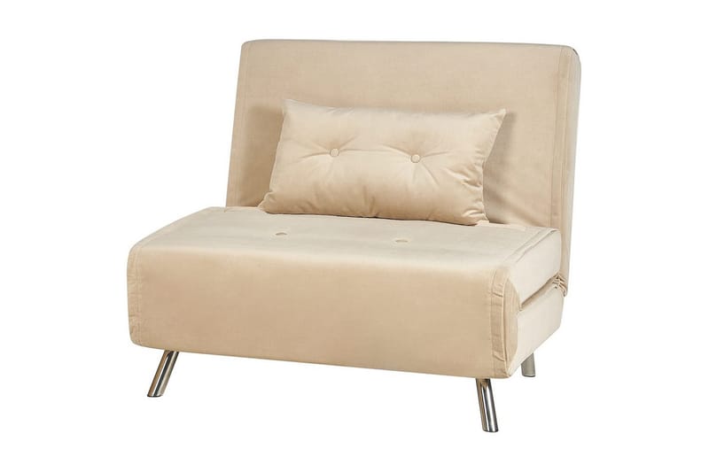 Sovesofa Farris - Beige, Sølv - Møbler - Stoler - Lenestoler - Sengestol