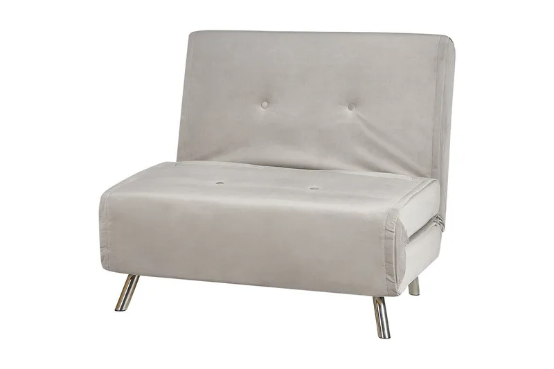 Sovesofa Farris - Grå/sølv - Møbler - Stoler - Lenestoler - Fløyelslenestol