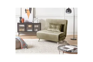 Sovesofa Farris - Grønn, Sølv - Møbler - Stoler - Lenestoler - Sengestol