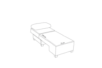 Sovesofa Lenestol Perenna - Antrasitt - Møbler - Stoler - Lenestoler - Sengestol
