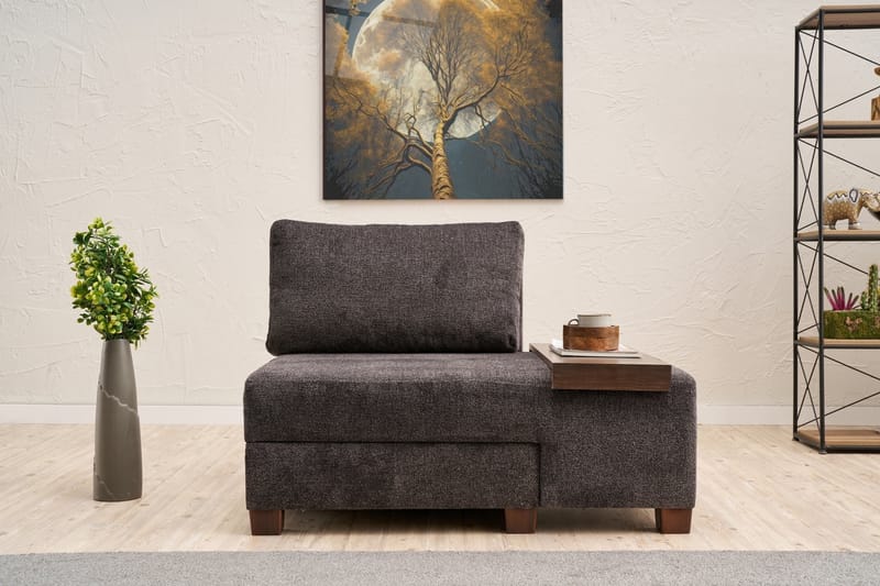 Sovesofa Lenestol Perenna - Antrasitt - Møbler - Stoler - Lenestoler - Sengestol