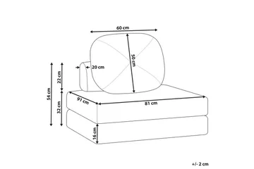 Sovesofa Olden - Beige/Polyester, 81x182 cm - Møbler - Stoler - Lenestoler - Sengestol