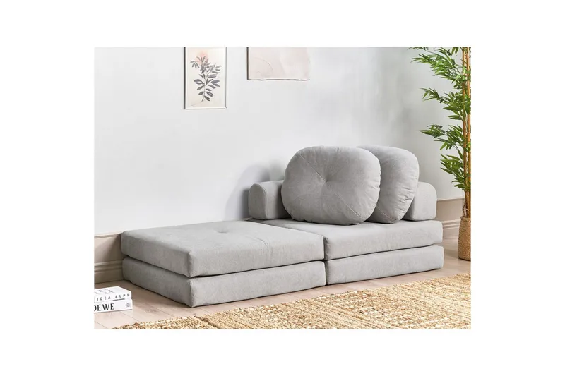Sovesofa Olden - Grå/polyester, 81x182 cm - Møbler - Stoler - Lenestoler - Sengestol