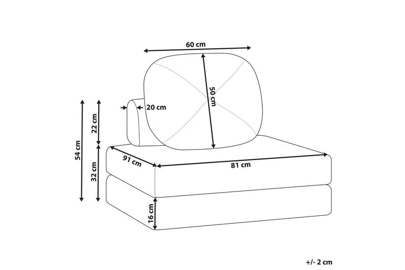 Sovesofa Olden - Hvit/Bouclé, 81x182 cm - Møbler - Stoler - Lenestoler - Sengestol