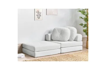 Sovesofa Olden - Hvit/Manchesterstoff, 81x182 cm - Møbler - Stoler - Lenestoler - Sengestol