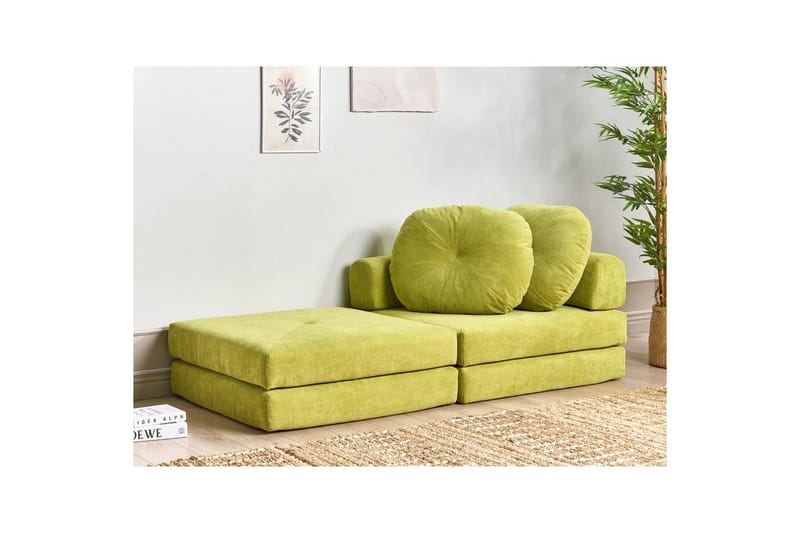 Sovesofa Olden - Lysegrønn/Manchesterstoff, 81x182 cm - Møbler - Stoler - Lenestoler - Sengestol