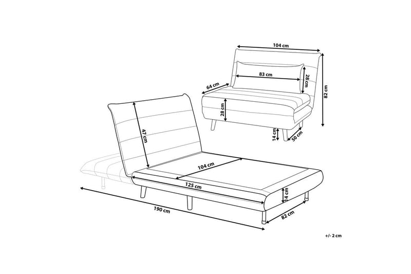 Sovesofa Setten - Beige, lyst tre - Møbler - Stoler - Lenestoler - Sengestol