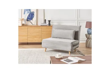 Sovesofa Setten - Grå, lyst tre - Møbler - Stoler - Lenestoler - Sengestol