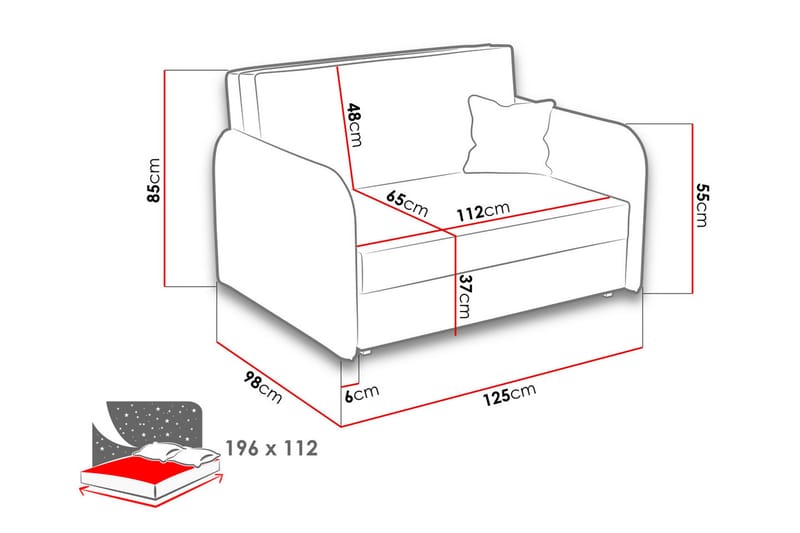 Sovesofa Viva - Beige - Møbler - Stoler - Lenestoler - Fløyelslenestol