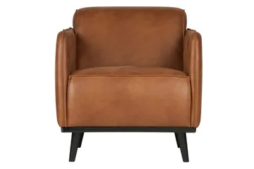 Statement Lenestol i Skinn - Cognac - Møbler - Stoler - Lenestoler