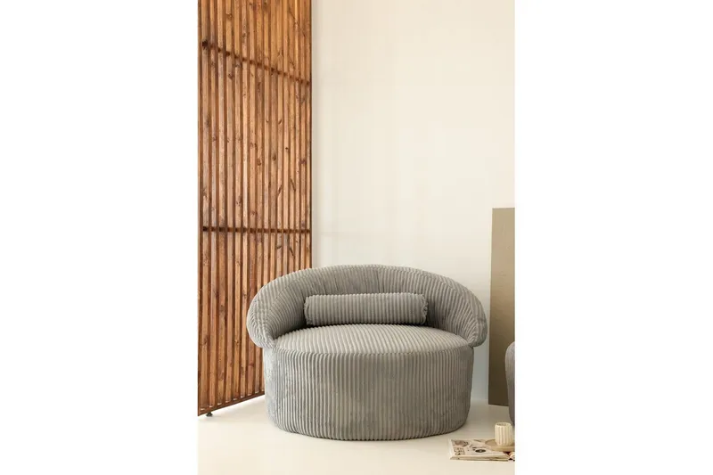 Stifen Lenestol - Antrasitt - Møbler - Stoler - Lenestoler - Lenestol med fotskammel