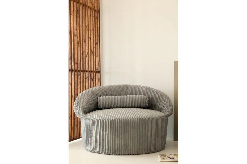 Stifen Lenestol - Antrasitt - Møbler - Stoler - Lenestoler - Lenestol med fotskammel