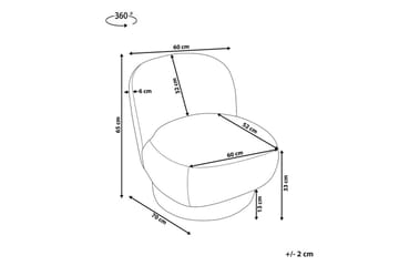Svingbar lenestol Aylo - Beige - Møbler - Stoler - Lenestoler - Lenestol uten armlene