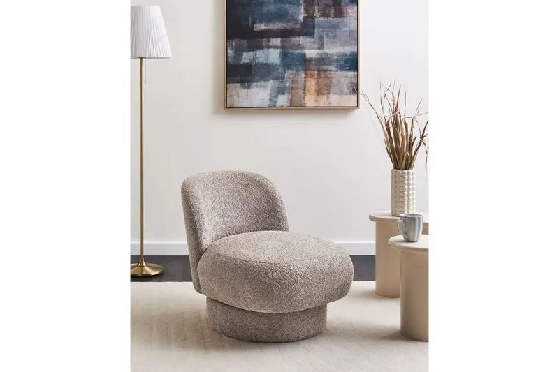 Svingbar lenestol Aylo - Beige - Møbler - Stoler - Lenestoler - Lenestol uten armlene