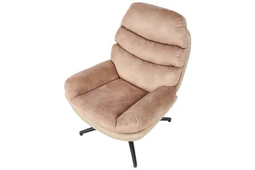 Svingbar lenestol Eide - Beige, svart - Møbler - Stoler - Lenestoler - Lenestol uten armlene