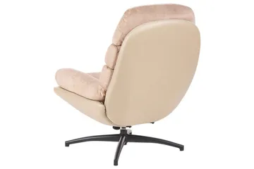 Svingbar lenestol Eide - Beige, svart - Møbler - Stoler - Lenestoler - Lenestol uten armlene