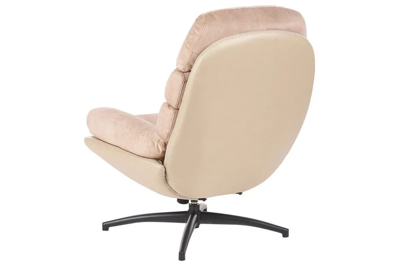 Svingbar lenestol Eide - Beige, svart - Møbler - Stoler - Lenestoler - Lenestol uten armlene