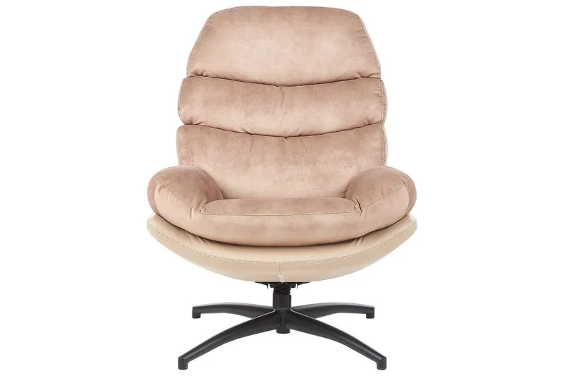 Svingbar lenestol Eide - Beige, svart - Møbler - Stoler - Lenestoler - Lenestol uten armlene