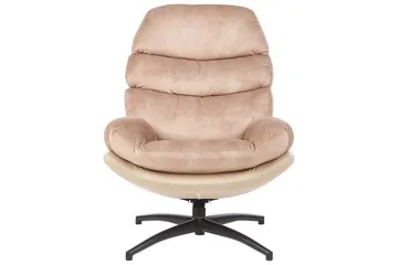 Svingbar lenestol Eide - Beige, svart - Møbler - Stoler - Lenestoler - Lenestol uten armlene