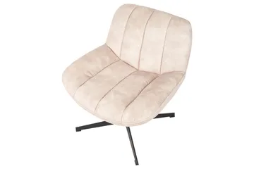 Svingbar lenestol Lia - Beige, svart - Møbler - Stoler - Lenestoler - Lenestol uten armlene