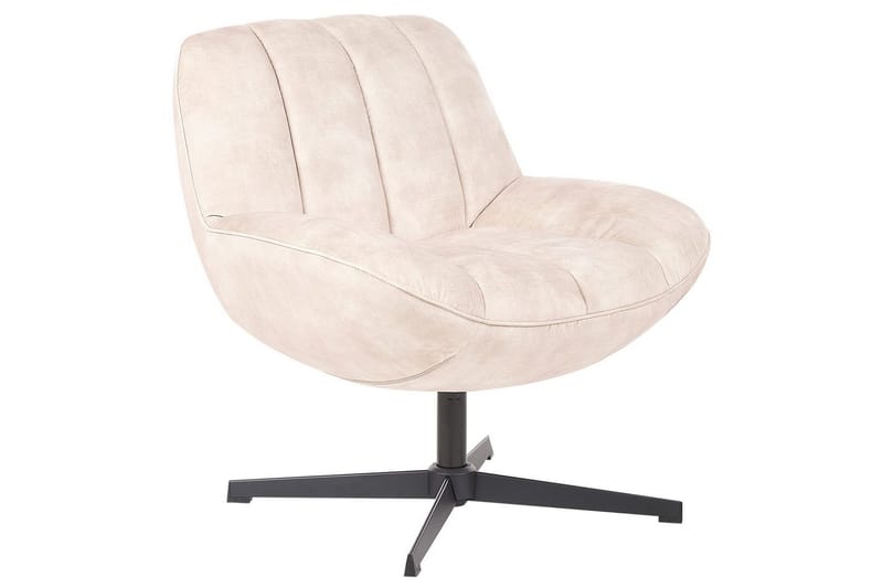 Svingbar lenestol Lia - Beige, svart - Møbler - Stoler - Lenestoler - Lenestol uten armlene