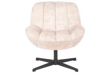 Svingbar lenestol Lia - Beige, svart - Møbler - Stoler - Lenestoler - Lenestol uten armlene