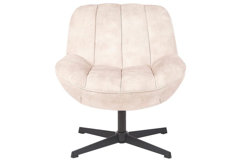 Svingbar lenestol Lia - Beige, svart - Møbler - Stoler - Lenestoler - Lenestol uten armlene