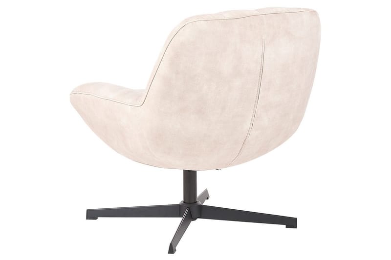 Svingbar lenestol Lia - Beige, svart - Møbler - Stoler - Lenestoler - Lenestol uten armlene