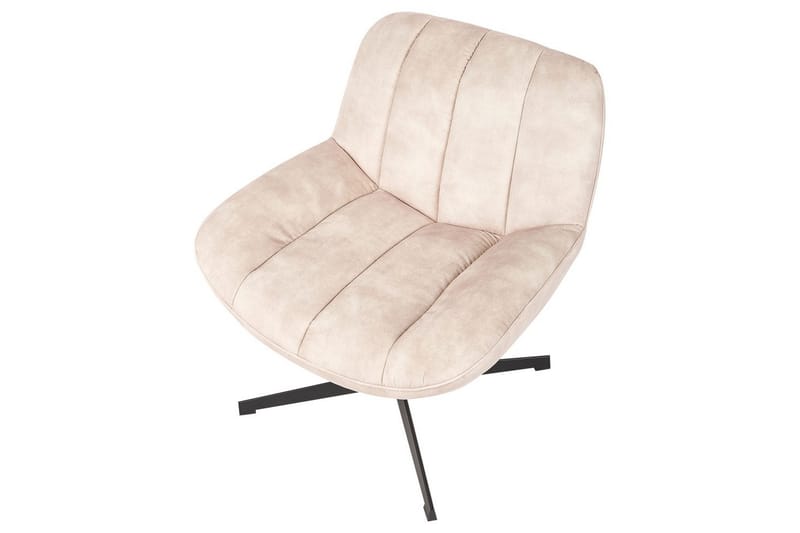 Svingbar lenestol Lia - Beige, svart - Møbler - Stoler - Lenestoler - Lenestol uten armlene