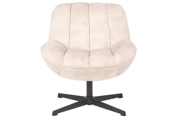 Svingbar lenestol Lia - Beige, svart - Møbler - Stoler - Lenestoler - Lenestol uten armlene