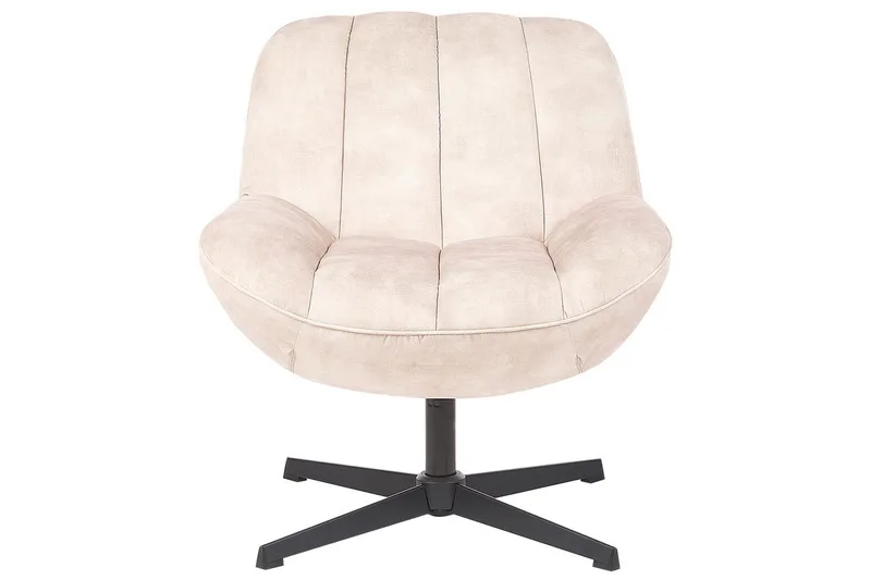 Svingbar lenestol Lia - Beige, svart - Møbler - Stoler - Lenestoler - Lenestol uten armlene