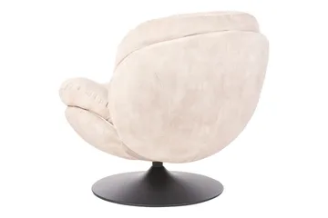 Svingbar lenestol Nolvik - Beige, svart - Møbler - Stoler - Lenestoler - Lenestol uten armlene