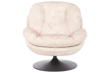 Svingbar lenestol Nolvik - Beige, svart - Møbler - Stoler - Lenestoler - Lenestol uten armlene