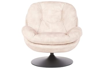 Svingbar lenestol Nolvik - Beige, svart - Møbler - Stoler - Lenestoler - Lenestol uten armlene