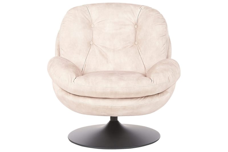 Svingbar lenestol Nolvik - Beige, svart - Møbler - Stoler - Lenestoler - Lenestol uten armlene