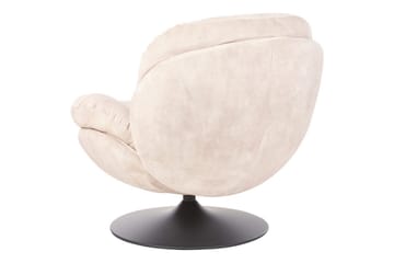 Svingbar lenestol Nolvik - Beige, svart - Møbler - Stoler - Lenestoler - Lenestol uten armlene