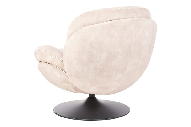 Svingbar lenestol Nolvik - Beige, svart - Møbler - Stoler - Lenestoler - Lenestol uten armlene