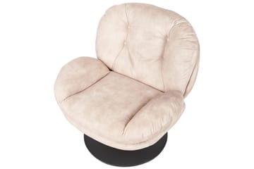 Svingbar lenestol Nolvik - Beige, svart - Møbler - Stoler - Lenestoler - Lenestol uten armlene