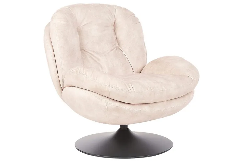 Svingbar lenestol Nolvik, Beige, svart