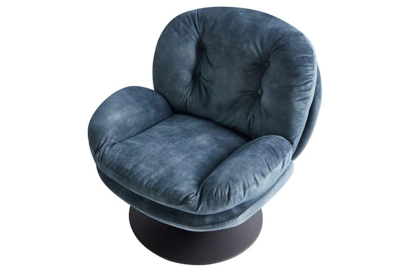 Svingbar lenestol Nolvik - Blå, Svart - Møbler - Stoler - Lenestoler - Lenestol uten armlene