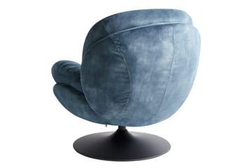 Svingbar lenestol Nolvik - Blå, Svart - Møbler - Stoler - Lenestoler - Lenestol uten armlene