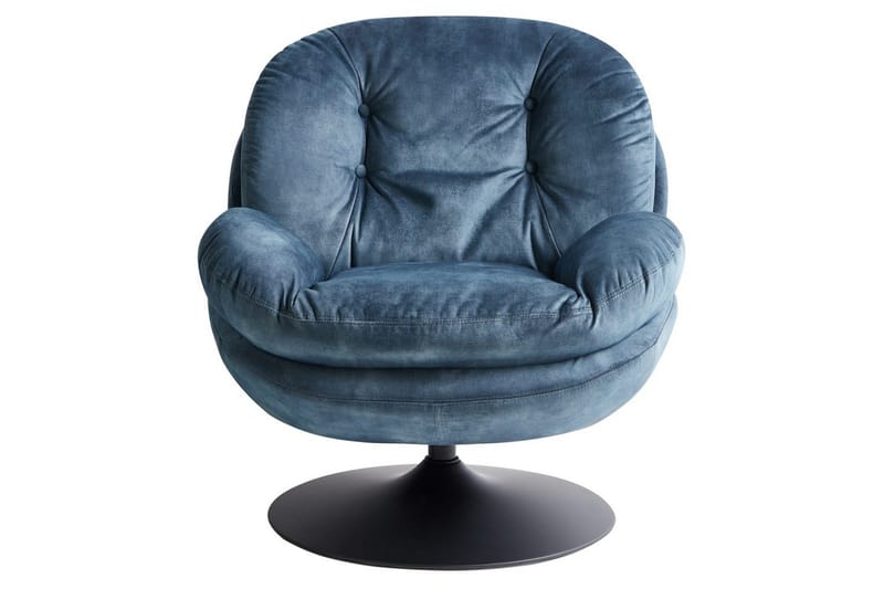 Svingbar lenestol Nolvik - Blå, Svart - Møbler - Stoler - Lenestoler - Lenestol uten armlene