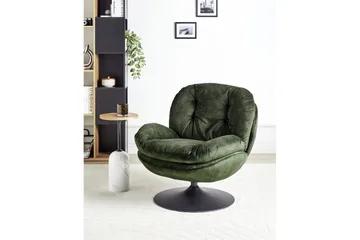 Svingbar lenestol Nolvik - Grønn, Svart, Grønn, svart - Møbler - Stoler - Lenestoler - Lenestol uten armlene