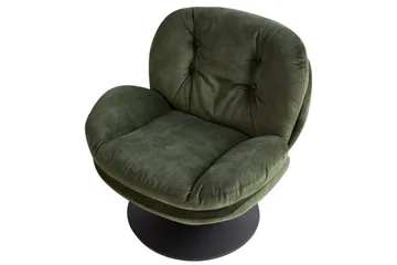 Svingbar lenestol Nolvik - Grønn, Svart, Grønn, svart - Møbler - Stoler - Lenestoler - Lenestol uten armlene