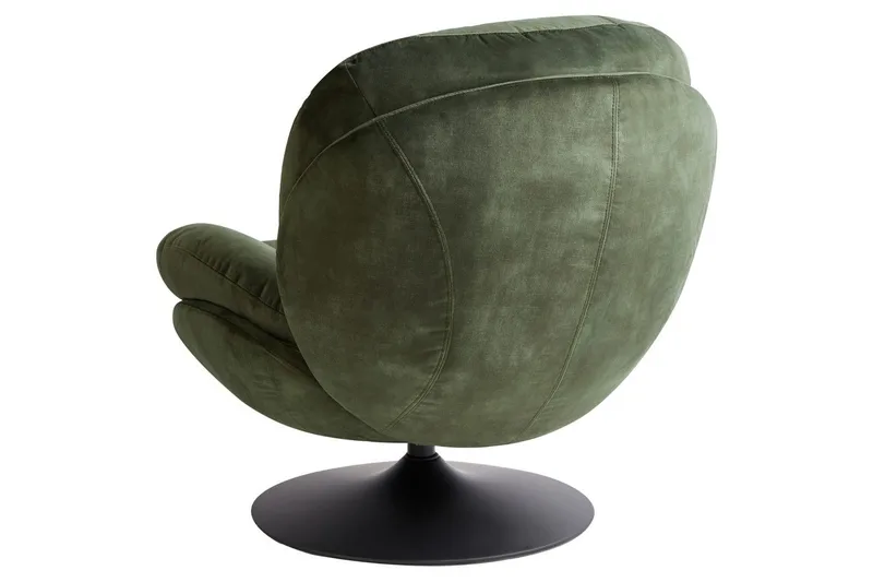 Svingbar lenestol Nolvik - Grønn, Svart, Grønn, svart - Møbler - Stoler - Lenestoler - Lenestol uten armlene