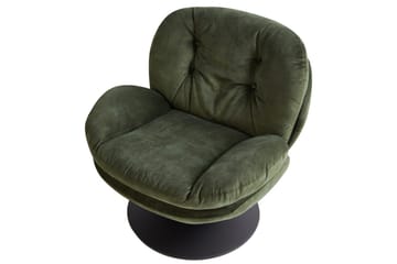 Svingbar lenestol Nolvik - Grønn, Svart, Grønn, svart - Møbler - Stoler - Lenestoler - Lenestol uten armlene